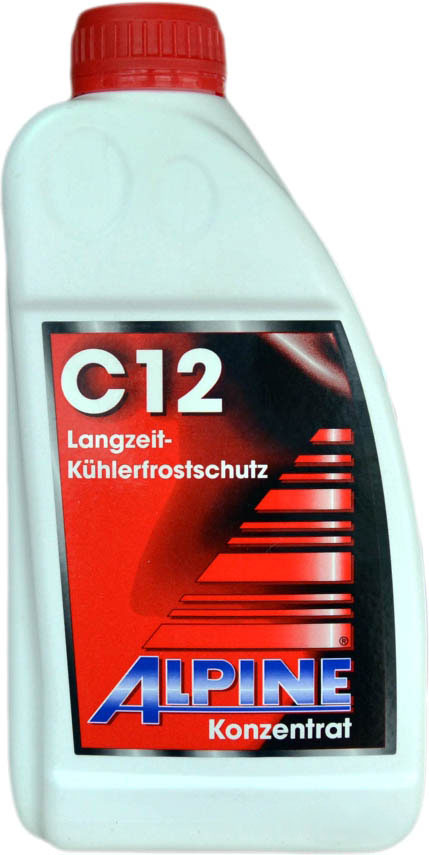 Охолоджувальна рідина ALPINE G12, концентрат, червоний, 1 л (4003774027965)